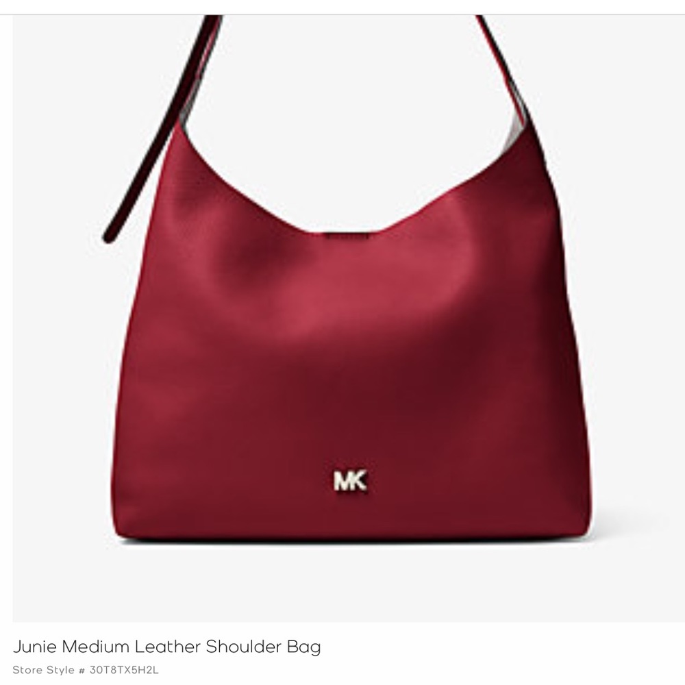 Michael Kors Junie Shoulder Bag( dark red)